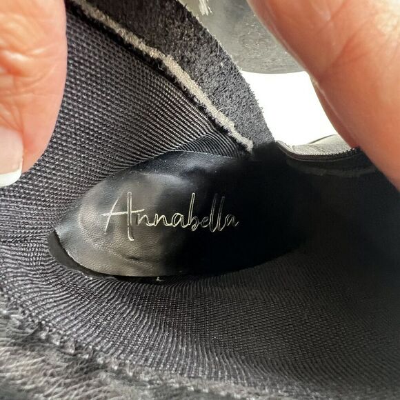 Annabella Boots Women’s Size 8 EU 39 Black Leather Side Zip Block Heel - Picture 9 of 11